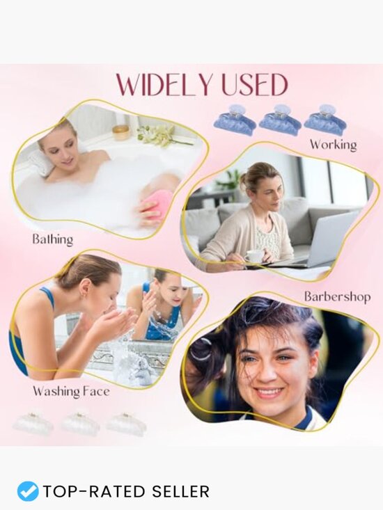 6 Large Acrylic Hair Claw Clips Non-slip Hold for Thick Thin Hair Stylish main image 4